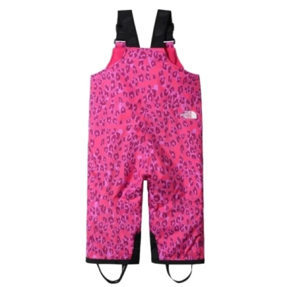 The North Face Toddlers’ Snowquest Pink Leopard Insulated Snow Bibs—4T - Picture 9 of 11
